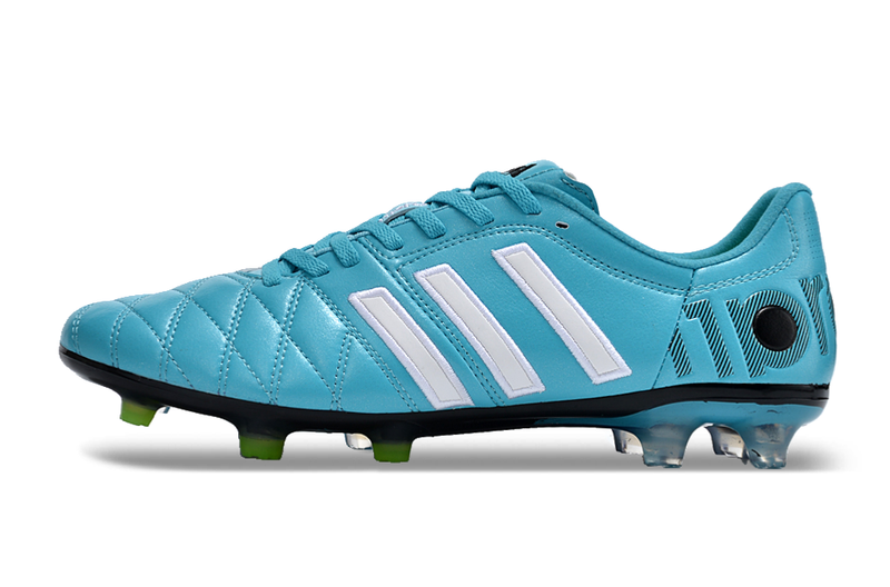 Chuteira Campo Adidas AdiPure 11 Pro FG Branca e Azul