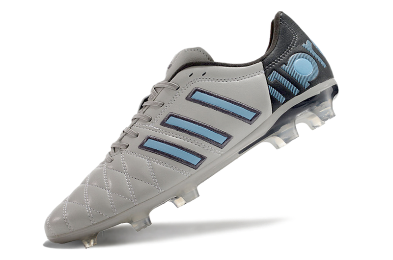 Chuteira Campo Adidas AdiPure 11 Pro FG Branca e Azul