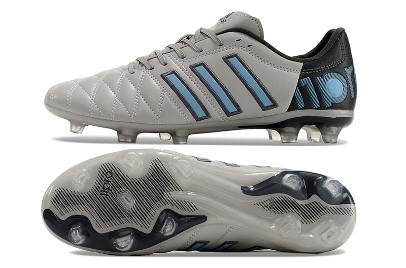 Chuteira Campo Adidas AdiPure 11 Pro FG Branca e Azul