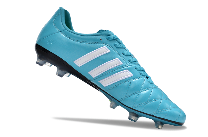 Chuteira Campo Adidas AdiPure 11 Pro FG Branca e Azul