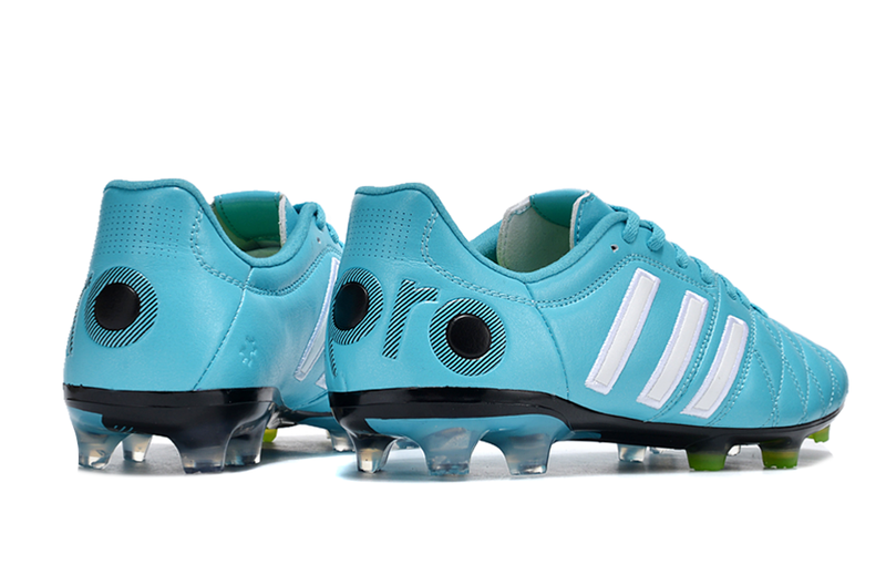 Chuteira Campo Adidas AdiPure 11 Pro FG Branca e Azul